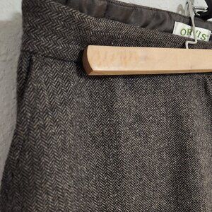 Orvis | Women's Twill Herringbone English Country Wool Slacks Pants 14